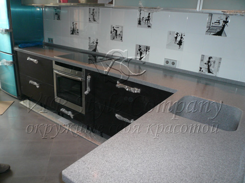 Кухонная столешница с раковиной Staron sg420 grey